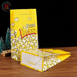 En gros logo personnalisé imprimé thermocollage <span class=keywords><strong>clair</strong></span> en pop-corn micro-ondes frites <span class=keywords><strong>de</strong></span> pommes <span class=keywords><strong>de</strong></span> <span class=keywords><strong>terre</strong></span> sac en papier - Product Image 2