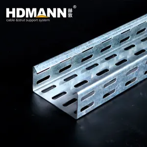 Galvanized flexible solid bottom perforated cable tray cover clamp cable tray roll form