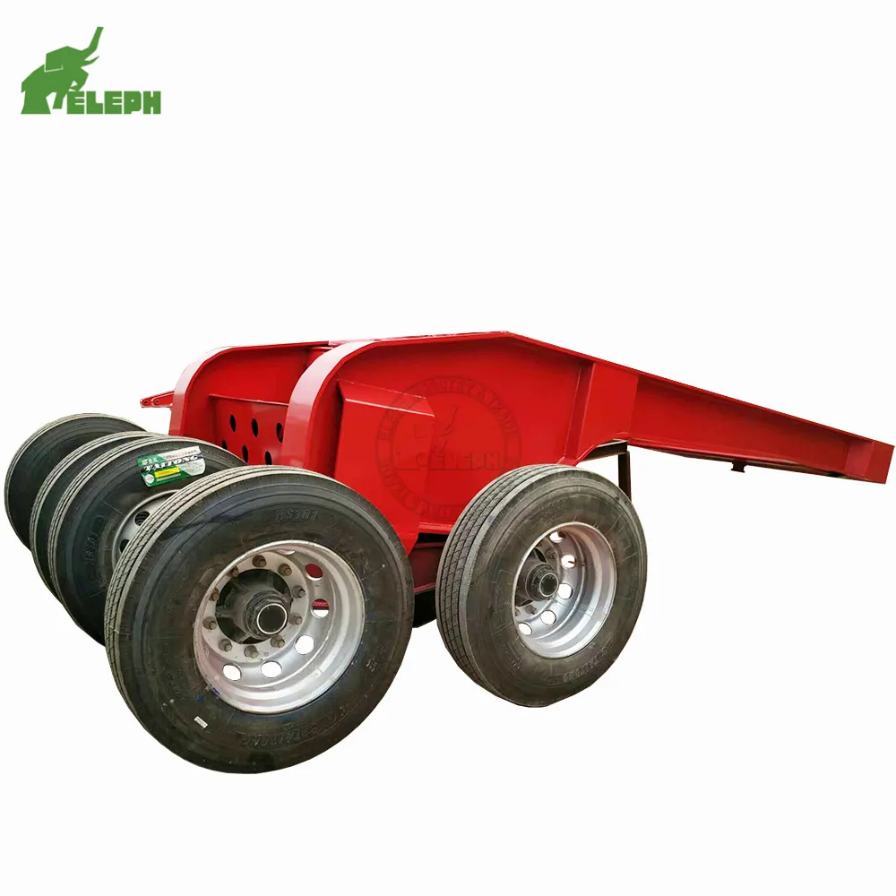 Penjualan Laris Drawbar Penuh 2 Axle Tempat Tidur Rendah Trailer Dolly