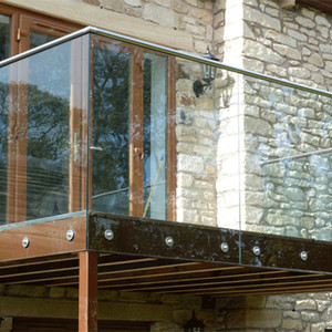 Balustrade de verre autoportante, en béton, bois, montage d'<span class=keywords><strong>escalier</strong></span> - Product Image 2