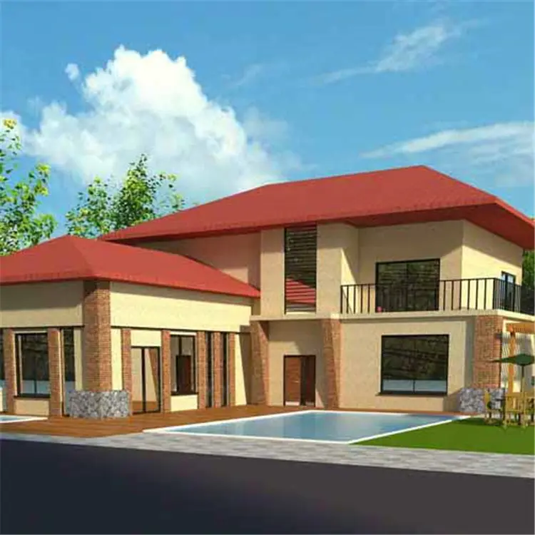 Luxury Smart House As/Nzs ,Ce, Aisi Certificated High Quality Prefabricated Light Steel Villa With Car Garage