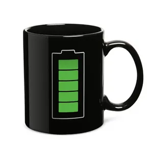 Zogift 2024 Techバッテリー色変更温度計ヒートマグ敏感磁器ティーコーヒーカップ