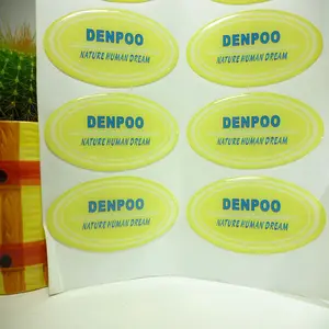 Özelleştirilmiş dekoratif epoksi damla sticker şeffaf 3d veya renkli oval kubbe reçine epoksi reçine çıkartmalar ile kendi logo