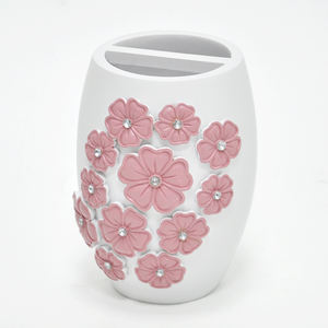 Conjunto de accesorios de baño de flores rosas decorativas - Product Image 3