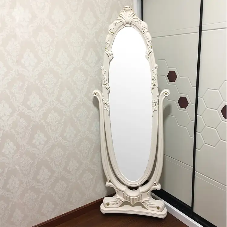 Современный роскошный стоячий зеркальный шкаф для ювелирных изделий M1002, домашние украшения, античная мебель, деревянная дизайнерская подставка для напольного зеркала