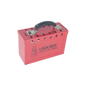 Box Lock Safety Lockout Box Portable LOTO Cabinet Heavy Duty Steel Lock Kit
