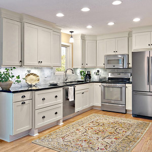 Muebles de <span class=keywords><strong>Cocina</strong></span> Modernos de Alto Brillo en Blanco, Económicos, con Madera en Venta, Armario de Esquina, Gabinetes de <span class=keywords><strong>Cocina</strong></span> Laminados Color Crema - Product Image 2