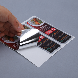 Étiquette alimentaire en <span class=keywords><strong>Polyester</strong></span> et argent pour les animaux, qualité supérieure, étanche, personnalisable, 2019 - Product Image 3