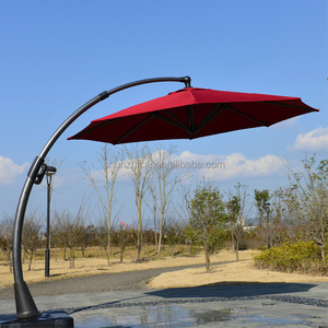 Ombrellone quadrato grande impermeabile con montante laterale, ombrellone da spiaggia di lusso per esterni con base a serbatoio d'acqua - Product Image 2