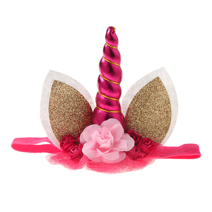 2018 nueva <span class=keywords><strong>moda</strong></span> unicornio Diadema con orejas grandes para bebé niña de <span class=keywords><strong>fiesta</strong></span> de navidad - Product Image 3