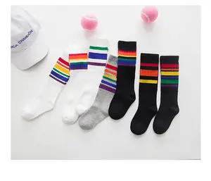Meias para crianças do arco-íris, meias unissex para bebês