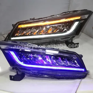 مصباح أمامي LED drl أبيض وأزرق لسيارات هوندا وهوندا أكورد 2008-2012