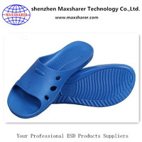Maxshare – pantoufles ESD bleu blanc noir, vente en gros, chaussures SPU ESD à bas prix