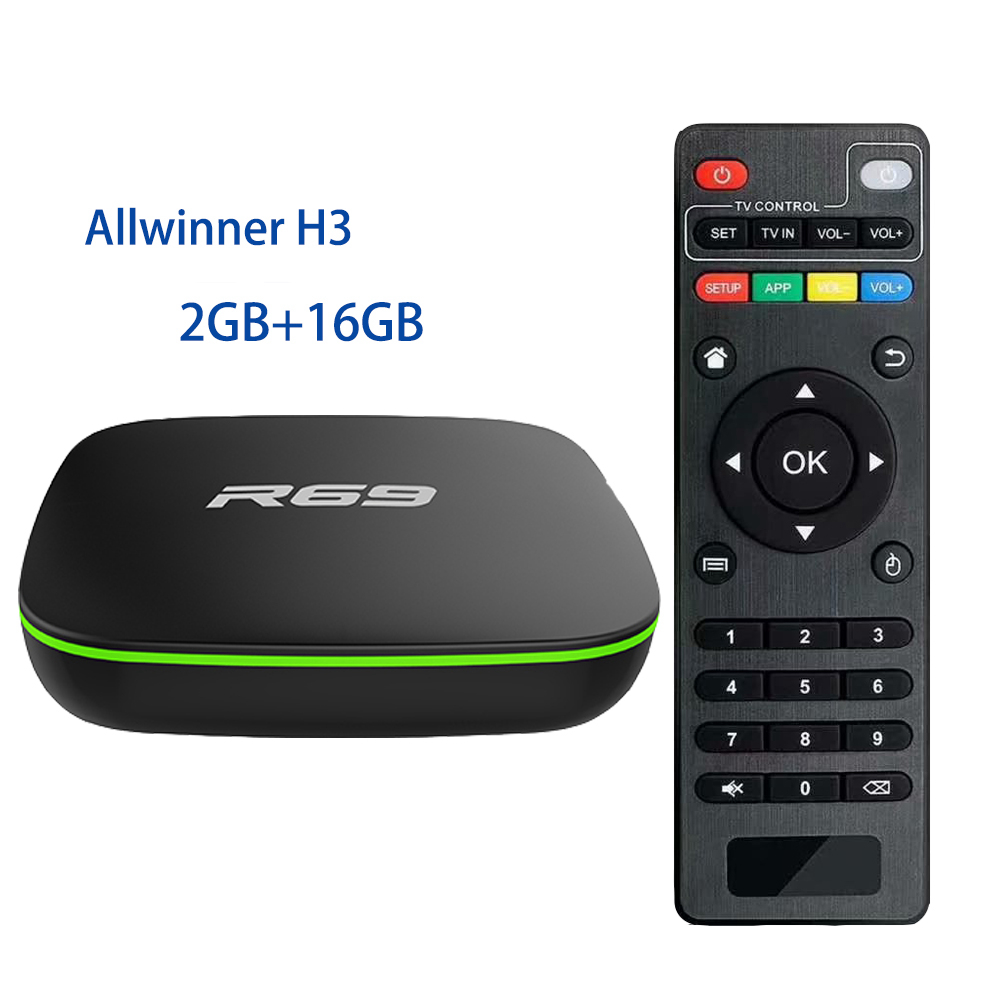 Boîtier décodeur externe Smart Tv Android R69 Allwinner H3, 2 go 16 go, pour brésil, 2019