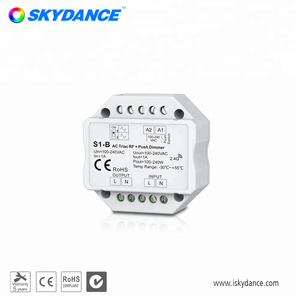 Skydance S1-B Công Tắc Điều Chỉnh Độ Sáng AC Triac RF + Bộ Điều Khiển Độ Sáng Bộ Điều Chỉnh Độ Sáng Đèn LED Cắt Pha Bộ Điều Chỉnh Độ Sáng Cạnh Đuôi - Product Image 4