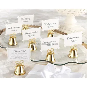 China Factory Modern Eco-Friendly Heart &amp; Bell Shape Metal Gold Silver Color Custom Logo High Quality Place Card <strong>Photo</strong> <strong>Holder</strong> - Product Image 1