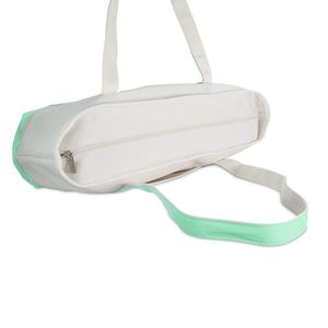 Hình Thuyền Sang Trọng Lớn Bạc Hà Màu Xanh Lá Cây Zipper Tote Trái Cây Tạp Hóa Mua Sắm Túi Vải Vai - Product Image 5