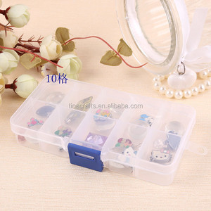 Caja de plástico transparente extraíble con 10 rejillas, caja de contenedor con divisor DIY, caja de almacenamiento de componentes electrónicos - Product Image 1