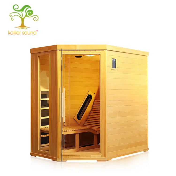 Lontano infrarosso sauna casa stabilire lungo comoda sedia d'angolo sauna