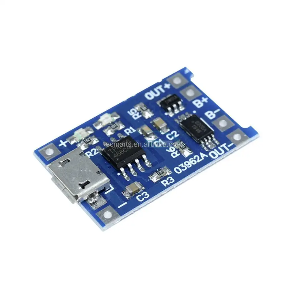 Micro USB 5V 1A 18650 TP4056 Lithium Battery Charger Module Charging Board With Protection Dual Functions