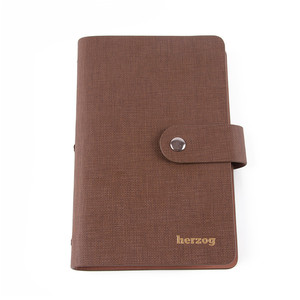 Modelo caliente plegable negocio de cuero marrón PU cuero titular <span class=keywords><strong>libro</strong></span> - Product Image 1
