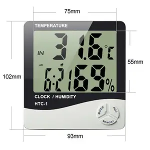 Portabel kelembaban dan suhu meter thermometer dengan hygrometer