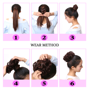 AliLeader — cheveux synthétiques 10 couleurs, vente en gros, accessoires pour coiffure, <span class=keywords><strong>chignon</strong></span> avec bandes élastiques - Product Image 6