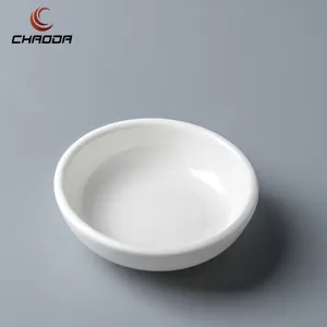 3 Inch Round Small Dishes Chinese Factory Ceramics Tableware White Sauce Bowl Ceramic Sauce Bowls White Porcelain Sauce Dish