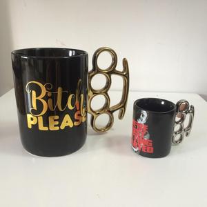 Bán Buôn Đặc Biệt Xử Lý Knuckles Hiếm Đen Gốm <span class=keywords><strong>Mug</strong></span> Kích Thước Và Hình Dạng Có Thể Được Tùy Chỉnh - Product Image 2