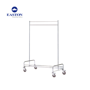 Carrito de Lavandería de Acero Inoxidable Pulido con Barras Paralelas, Venta Directa de Fábrica - Product Image 1