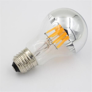 절반 Silvering 사려깊은 그림자 4W 6W <span class=keywords><strong>8W</strong></span> A19 A60 <span class=keywords><strong>LED</strong></span> 필라멘트 전구 E27 에너지 절약 절반 크롬 거울 전구 Shadowless 램프
