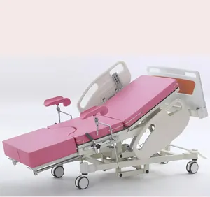 Cama de parto para maternidade, motor elétrico, mesa de obstetrícia com colchão de esponja de alta densidade