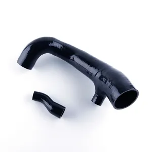 Nouveau design Noir pour <span class=keywords><strong>Mini</strong></span> <span class=keywords><strong>Cooper</strong></span> <span class=keywords><strong>S</strong></span> <span class=keywords><strong>R56</strong></span> R57 07-12 D'<span class=keywords><strong>admission</strong></span> D'air Boost Silicone Inlet Tuyau Kit - Product Image 1