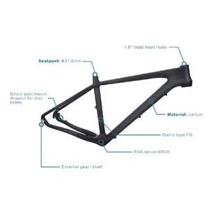 Hot Selling 27,5 " / 29" Mountain Bike Frame Fahrrad teile 29er MTB Fahrrad Carbon Frame Fahrrad rahmen