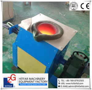 Fourneau de fusion à induction pour l'or, l'argent et le cuivre de 45 KW 380 <span class=keywords><strong>V</strong></span> 3 P 50 KG, alimenté par l'électricité - Product Image 2