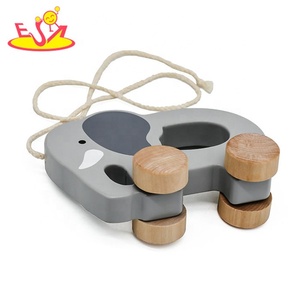 子供木製象ドラッグおもちゃ卸売W05B084 - Product Image 4