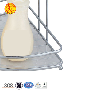 Venta superior no perforar Toalla de cromo organizador champú rack 3 niveles de alambre de metal de <span class=keywords><strong>baño</strong></span> rack - Product Image 4