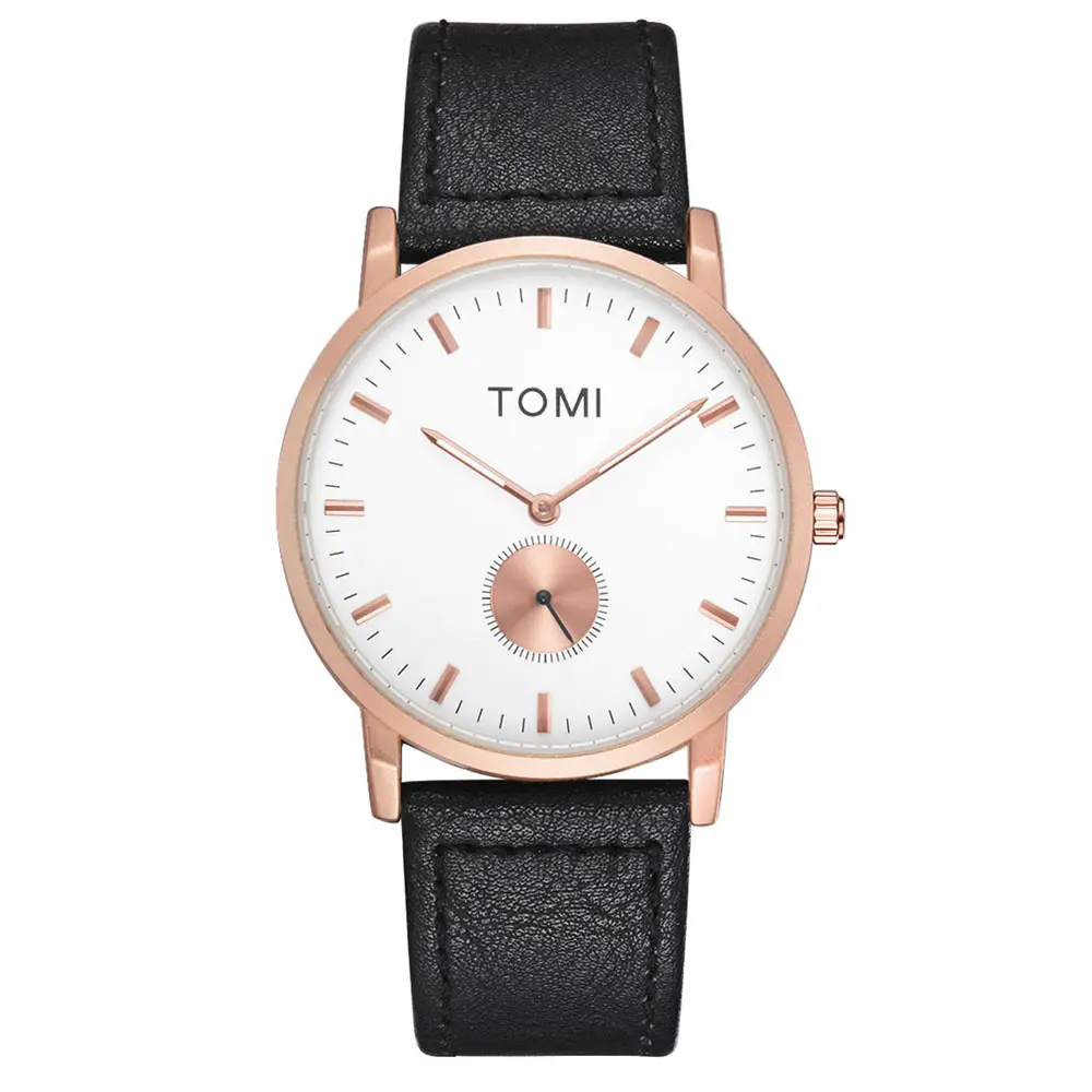 Reloj de cuarzo Tomi de moda, venta al por mayor, Reloj simple de nuevo diseño con diferentes colores