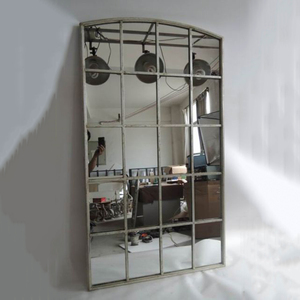 Zilverkleurige Raambekleding Antieke Vintage Rustieke Metalen Frame Decor Grote Vloerstandaard Spiegel - Product Image 3