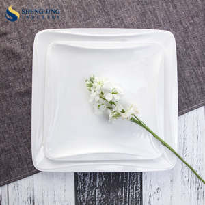 Vajilla de Porcelana para Buffet de Restaurante, Plato Cuadrado de Cerámica Económico y Elegante - Product Image 1