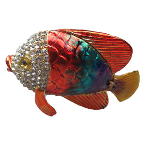 Hayvan Dekorasyon Hediye için renkli balık Biblo Mücevher kutusu - Product Image 1