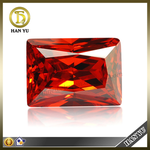 เพชรเทียมทรงสี่เหลี่ยมผืนผ้า สีชมพู หิน CZ หินสังเคราะห์ดิบ - Product Image 5