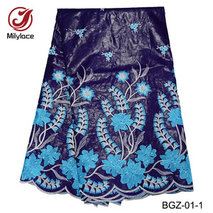 Nouvel Arrivage 5 Yards <span class=keywords><strong>Bazin</strong></span> Broderie Avec Pierres - Product Image 2