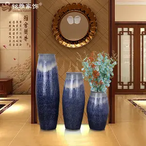 China Lieferant Keramik hohe Vasen Hotel und Restaurant Lobby Boden Vase Set zum Verkauf