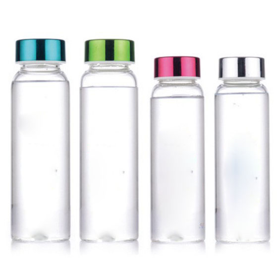 New custom lid borosilicate glass water bottle with heat-resistant cover