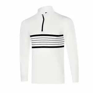 Camisa polo manga longa masculina, roupa de golfe, vestuário para esportes