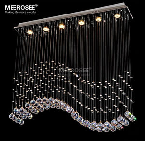 Hình chữ nhật Đèn Chùm Pha Lê Ánh sáng lịch thi đấu cho phòng ăn Trần AC Powered sóng rèm đèn Shipping-MD3378 nhanh - Product Image 2