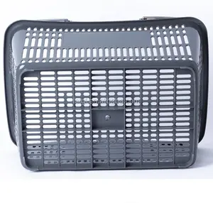 Large capacity serviceable customized black red retail shopping basket