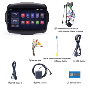 Système multimédia de voiture, avec <span class=keywords><strong>radio</strong></span> et navigation gps, écran tactile, pour Jeep Renegade 2016 — 2018, Android 11, 9 pouces - Product Image 6
