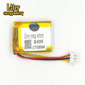 2.5-<span class=keywords><strong>3</strong></span> P <span class=keywords><strong>3</strong></span>.7 V 602035 mah 500 lithium polymer lipo rechargeable battery li ion Solar lithium battery with PCM - Product Image 2
